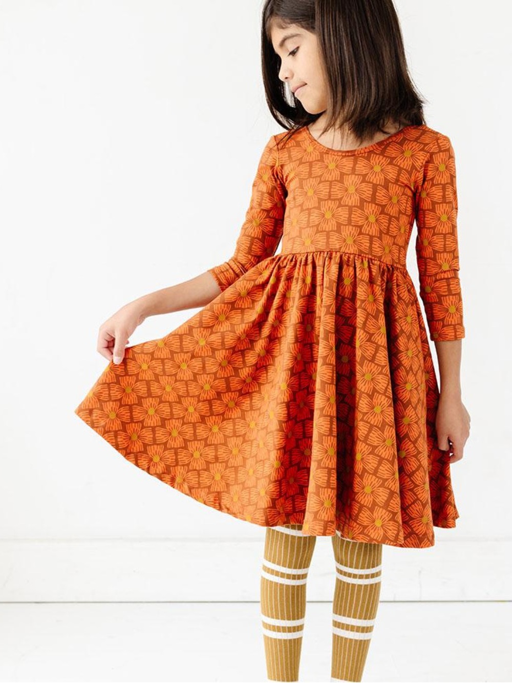 Alice + Ames Blocked Floral Ballet Dress